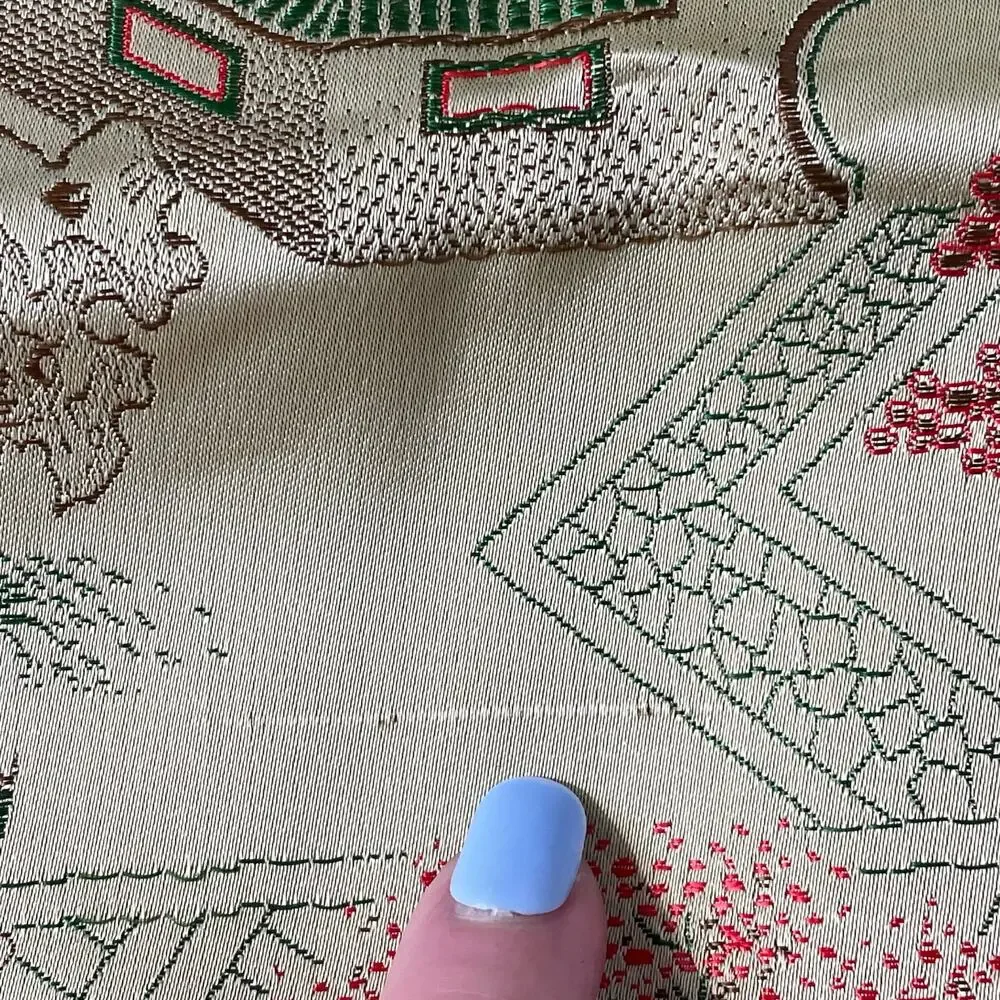 Vintage Brocaded Flowers Oriental Pillow Case with Tassels Asian Sham Cover READ